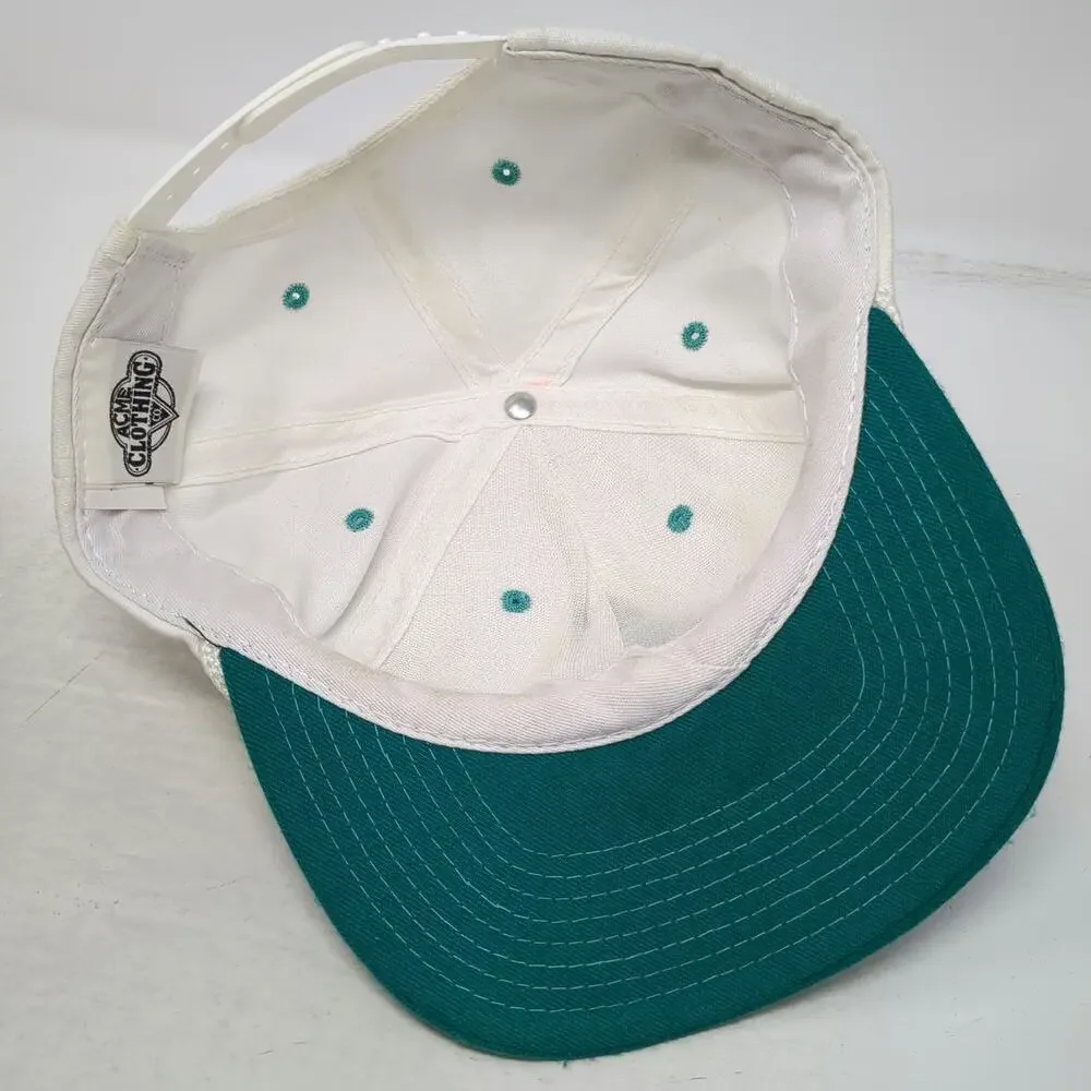 Acme Clothing Snapback White Vintage Bugs Bunny Golf Rope Hat Made in USA 1991